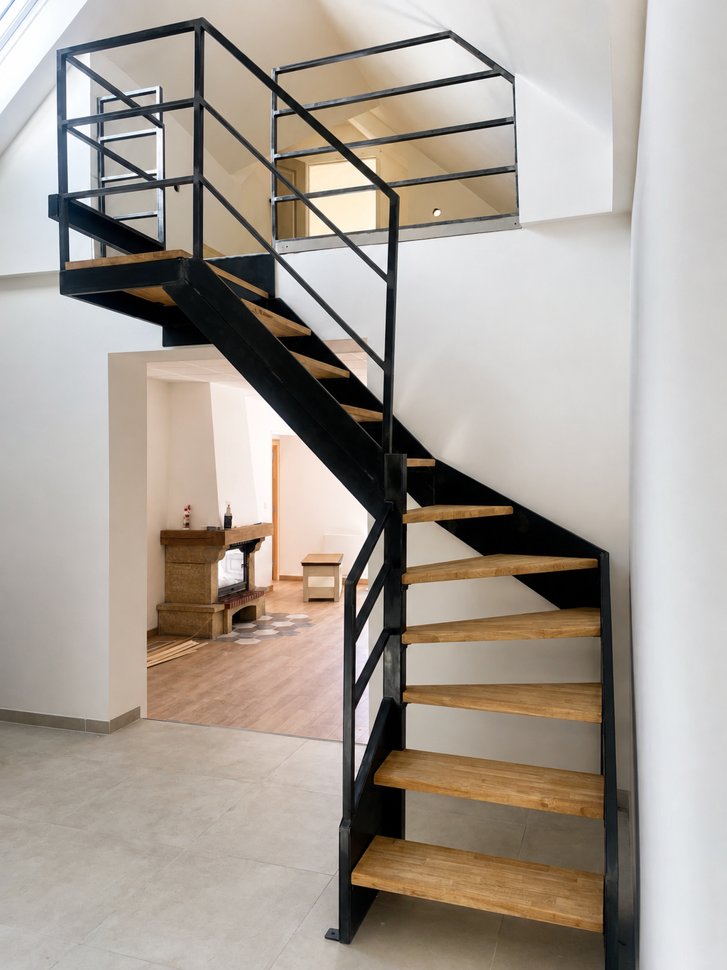 Escalier suspendu